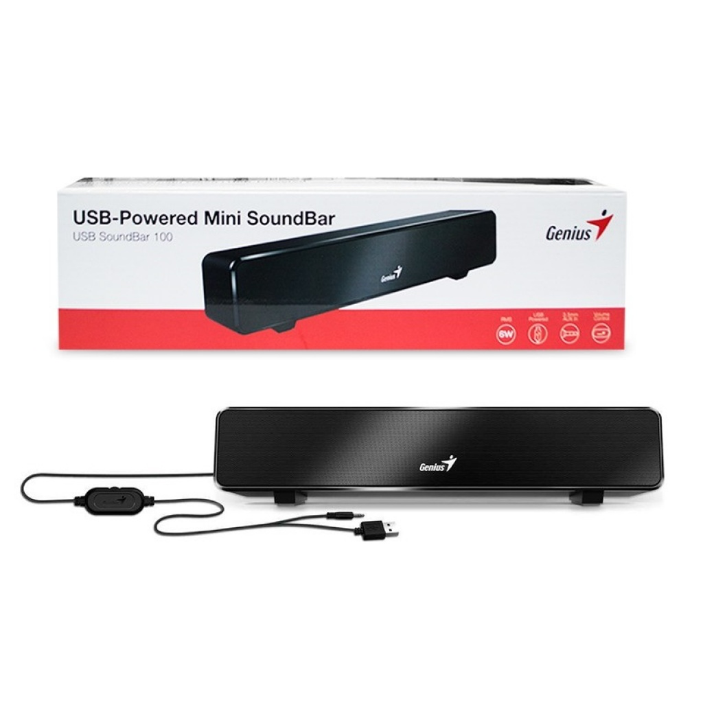 Parlante Soundbar 100 6W USB Negro Genius