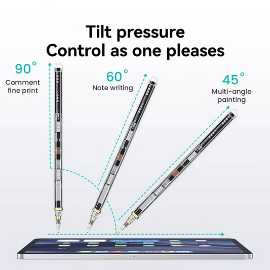 Lápiz Capacitivo iPad Sensible a la Inclinación Carga Magnética Transparente