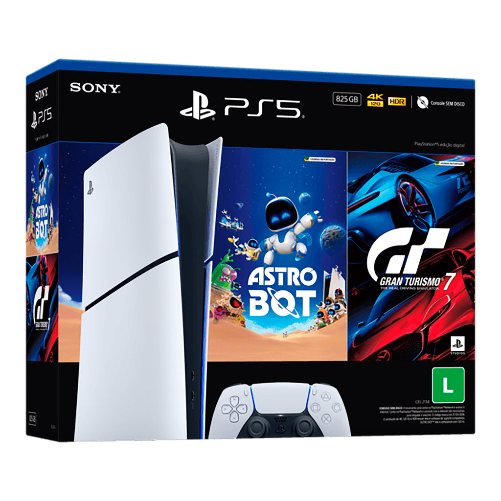 PlayStation 5 Slim Digital 16gb 825gb Astro Bot + Gran Turismo 7