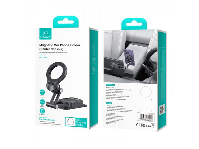 Soporte Vehicular Magnético Para Consola Central Negro