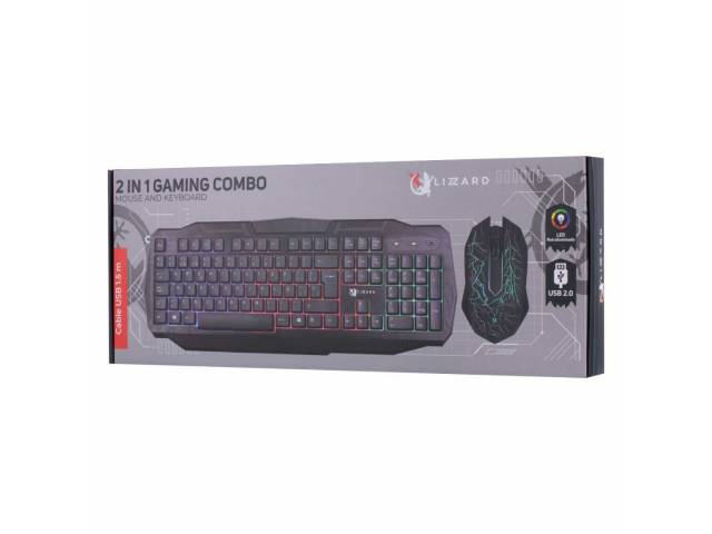 Combo Gamer XZZ-CO-01 Teclado y Mouse RGB USB X-Lizzard