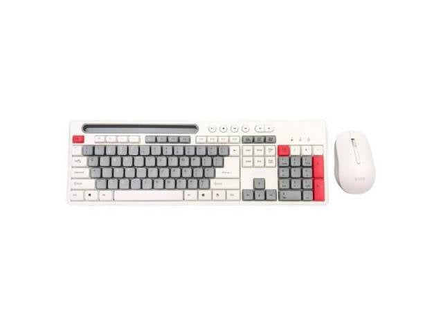 Combo Mouse/Teclado Inalámbrico WS009 Blanco Marvo