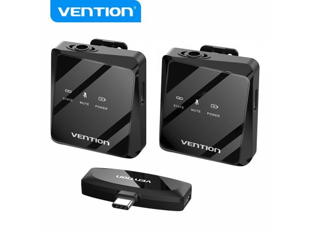 Microfono Solapero Tipo C Pack x2 Negro Vention