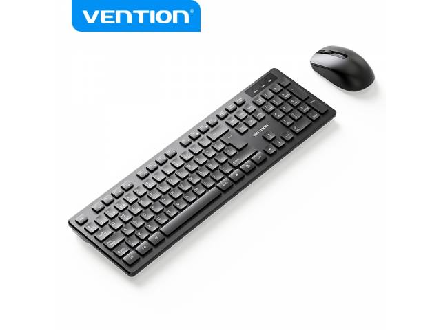 Combo Teclado y Mouse Inalámbrico + Mouse Pad Negro